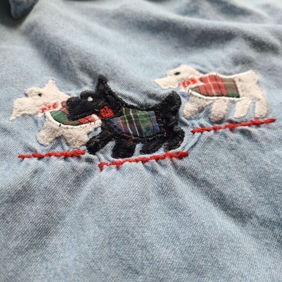 Vintage dog embroidered button up shirt - Picture 9 of 13